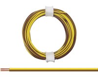 Zwillingslitze 0,08 mm² / 5 m gelb-braun