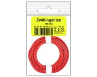 Zwillingslitze 0,14 mm² / 5 m rot-rot in SB